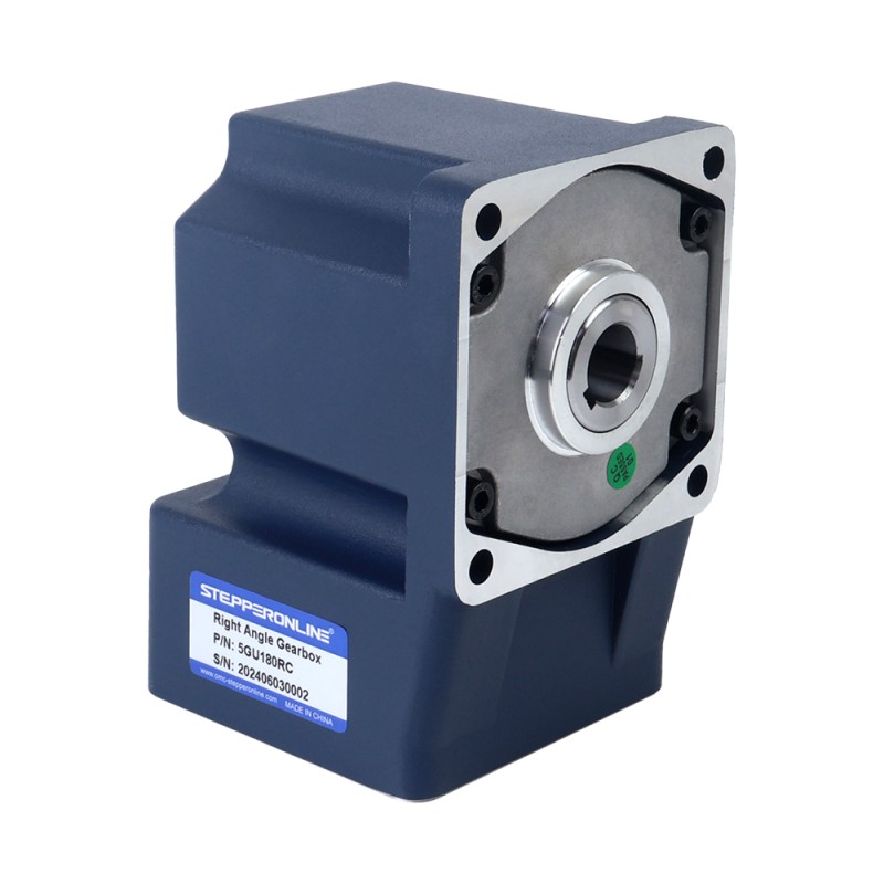 Brushed 12V 90W 20.00Nm(2832.24oz.in) 10RPM w/ 180:1 Right Angle Gearbox DC Gear Motor - F5D90-12GU-18S/5GU180RC | StepperOnline AU